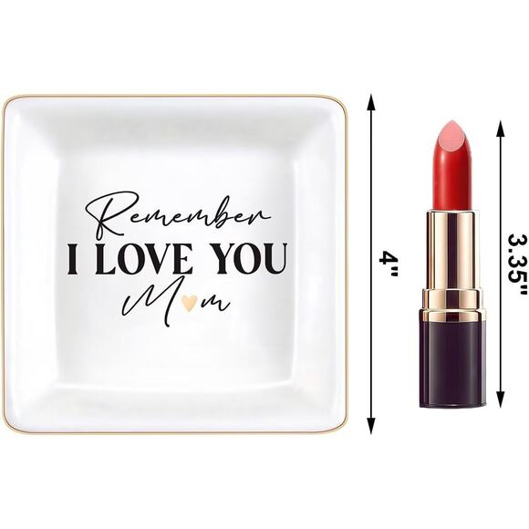 Ceramic Ring Dish Jewelry Tray for Mom Sister Friends (2-Pack) - Picture 4 of 7